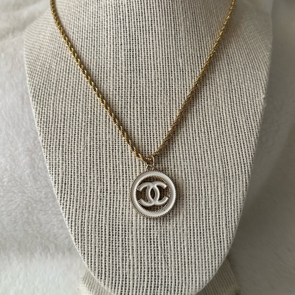Chanel CC Repurposed Upcycled Necklace
